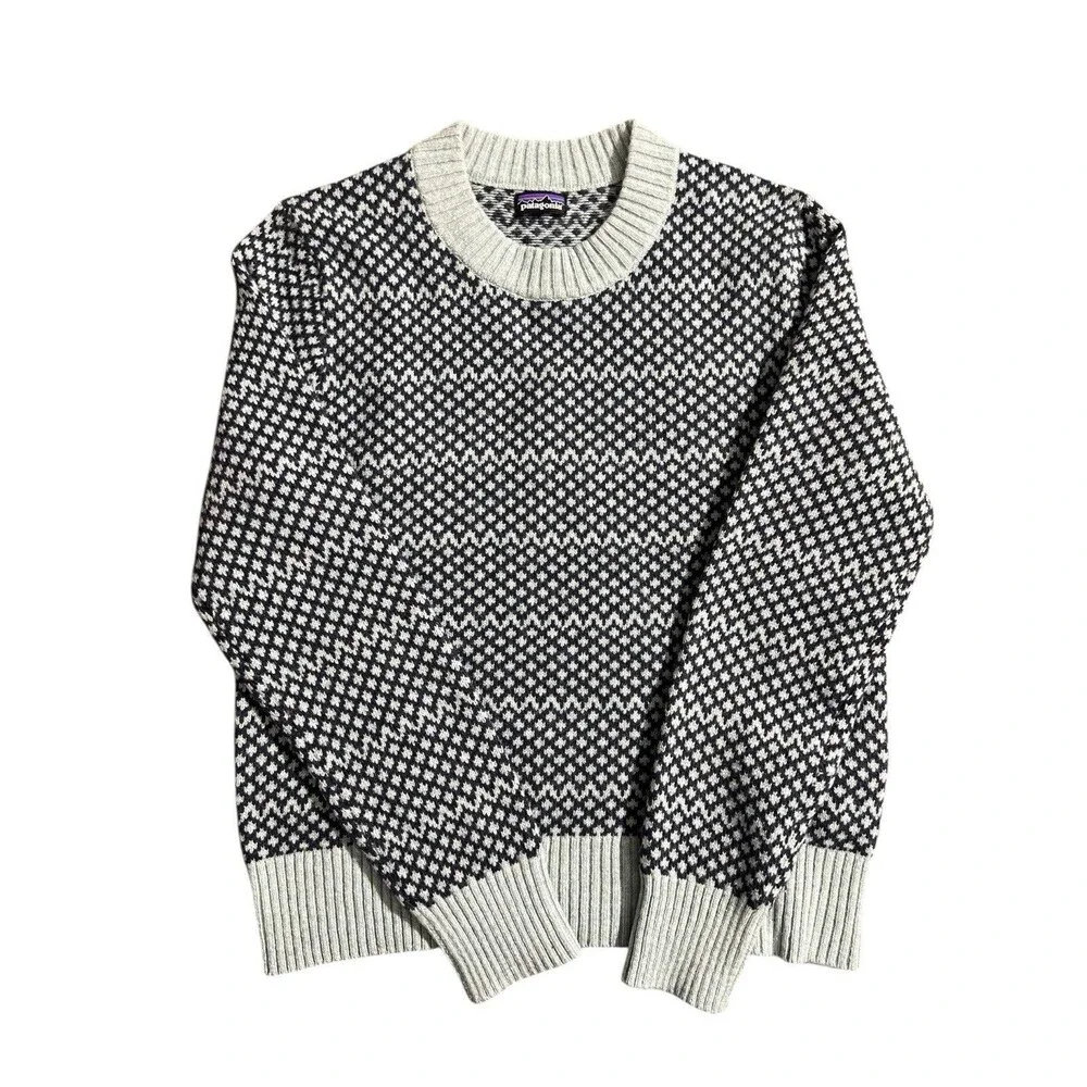 Patagonia Women Recycled Blend Crewneck Swtr Snowdrift Thermal Blue - Picture 1 of 9